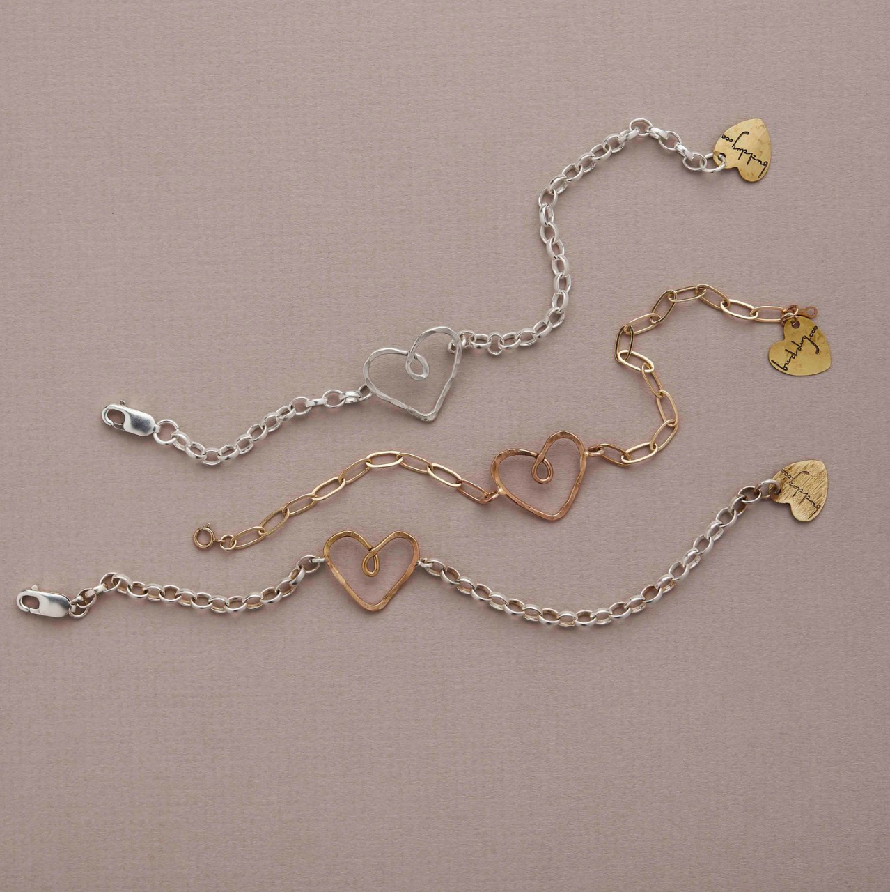 Wire heart bracelet