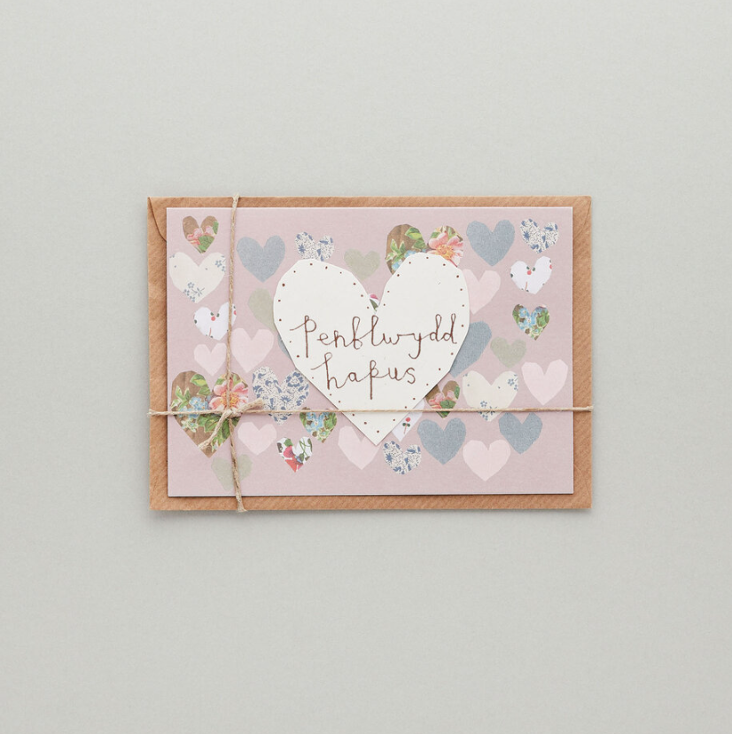 Pink Heart Collage Card