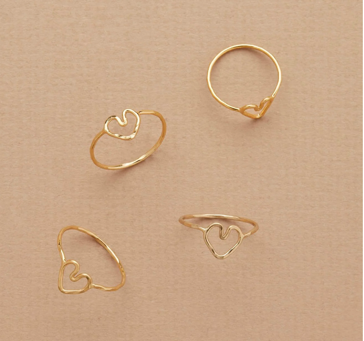 Gold Filled Heart Wire Ring