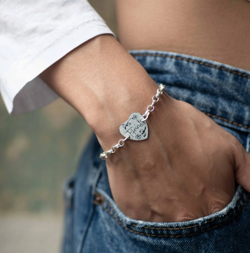Small Heart Enamel Bracelet