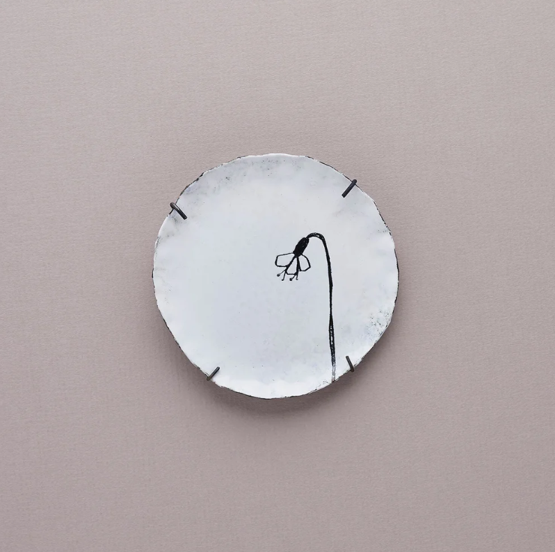 Snowdrop Enamel Plate