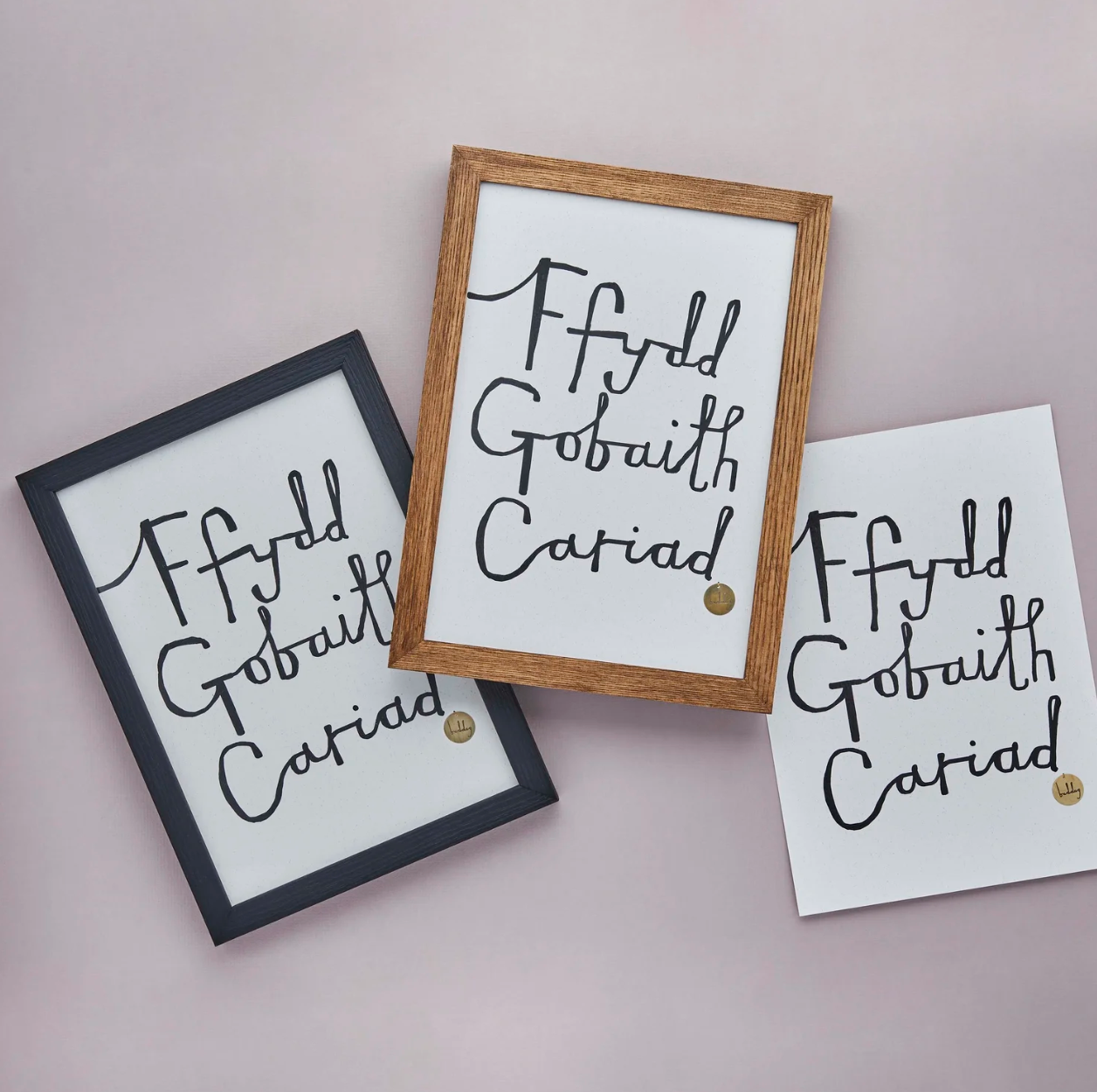 'Ffydd Gobaith Cariad' Print