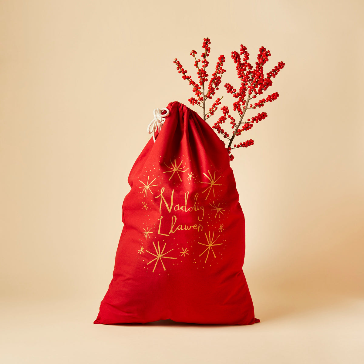 Large 'Nadolig Llawen' Christmas Sack