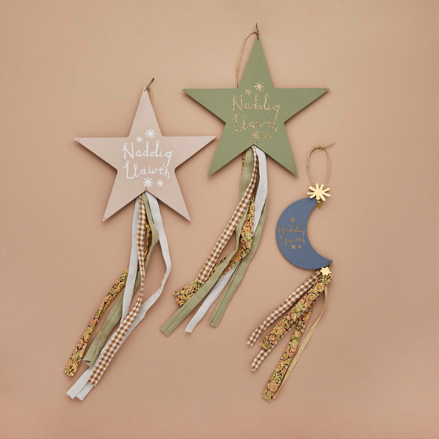 Shooting Star decoration-Nadolig Llawen