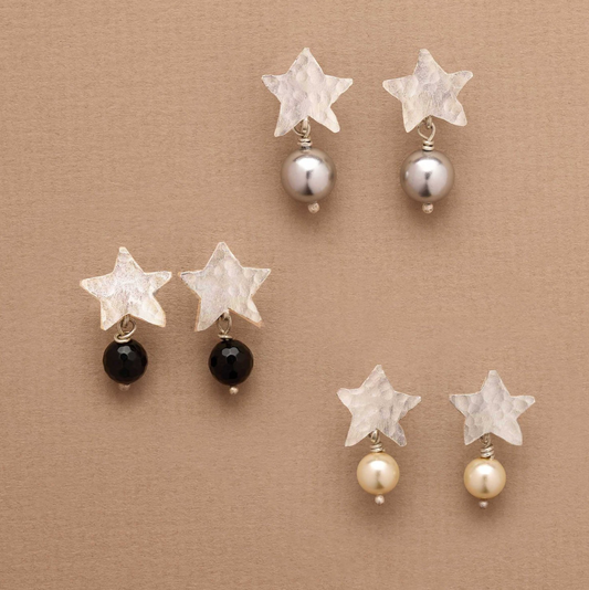 Star and beaded earrings