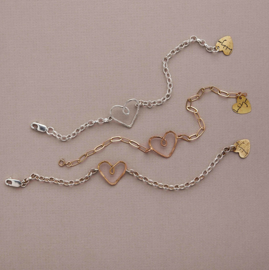 Wire heart bracelet
