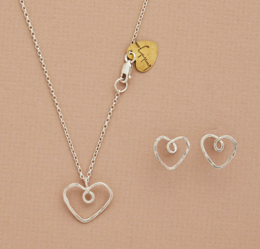 Silver Wire Heart Collection