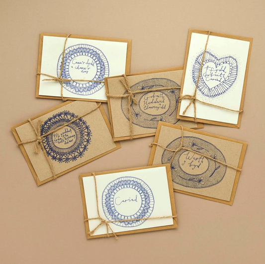Riso Print quote Cards