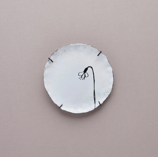 Snowdrop Enamel Plate