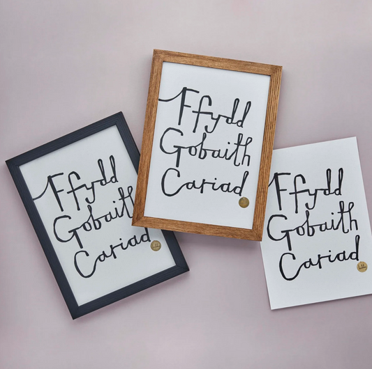 'Ffydd Gobaith Cariad' Print
