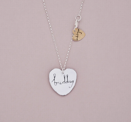 Personalised Enamel Heart Necklace