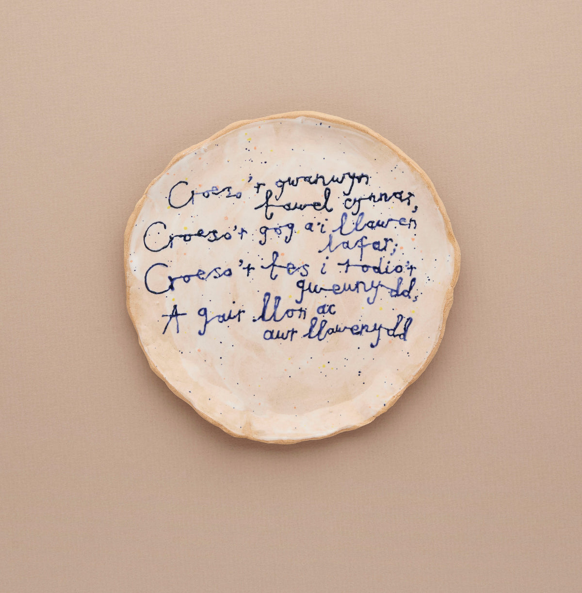 'Croeso'r Gwanwyn' Ceramic plate