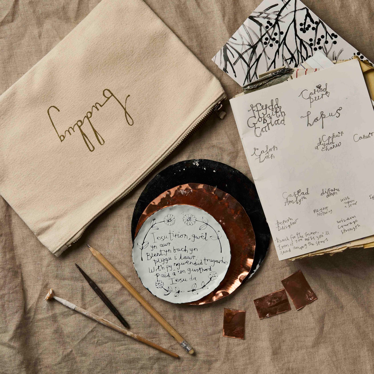 Enamel Workshop at Blŵm, Cardiff UK