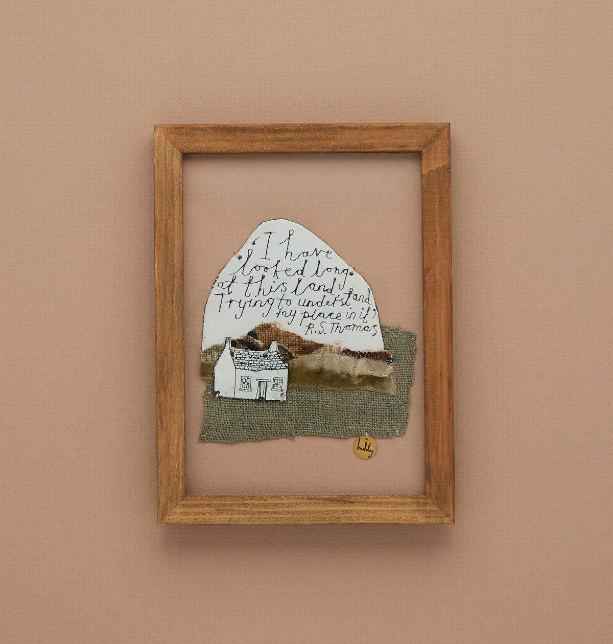 R.S.Thomas quote frame