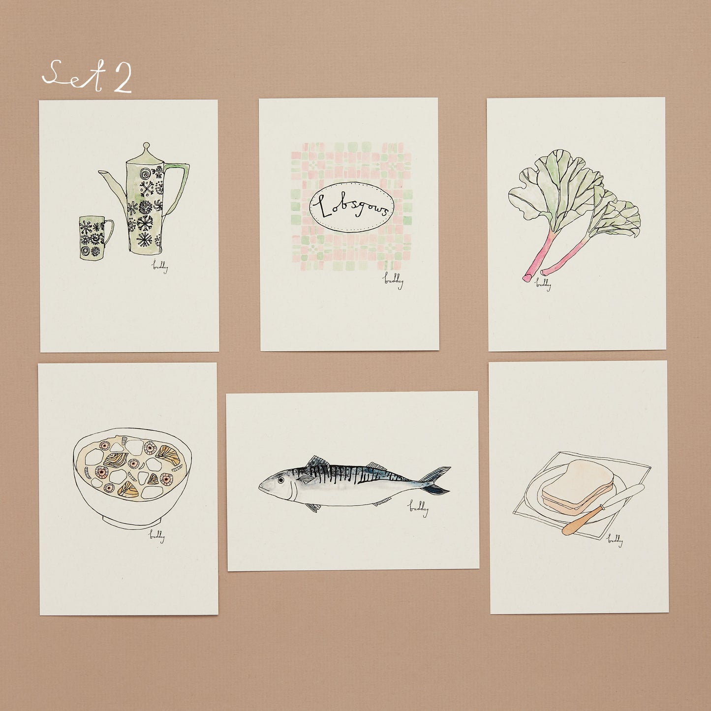 Collection of illustrations from 'Lobsgows'  book