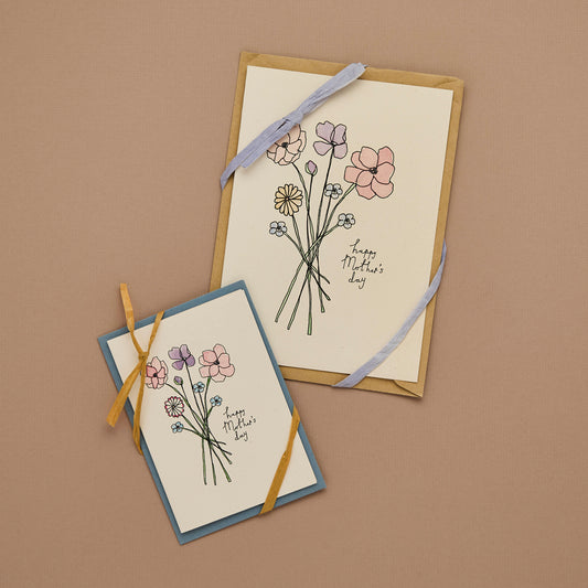 Boquet of Flowers Mother's Day Card - English