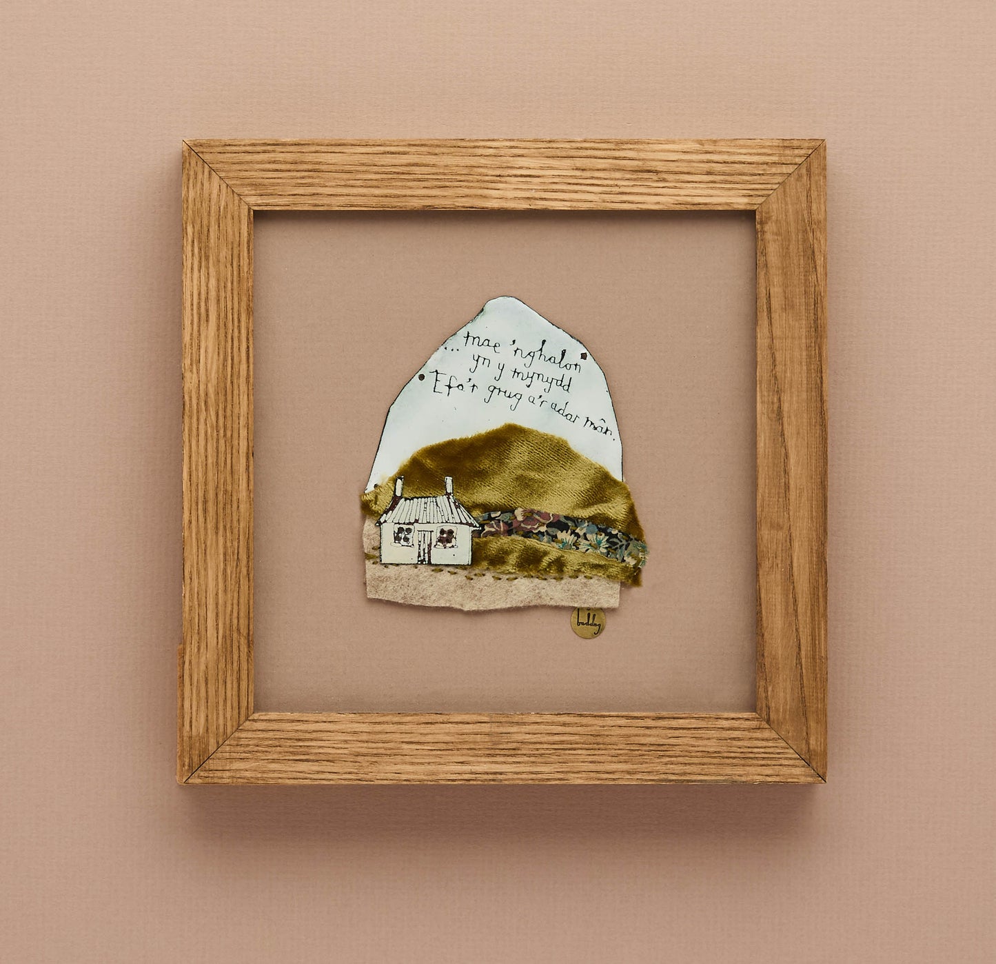 'Maen nghalon i yn y mynydd' landscape mixed media