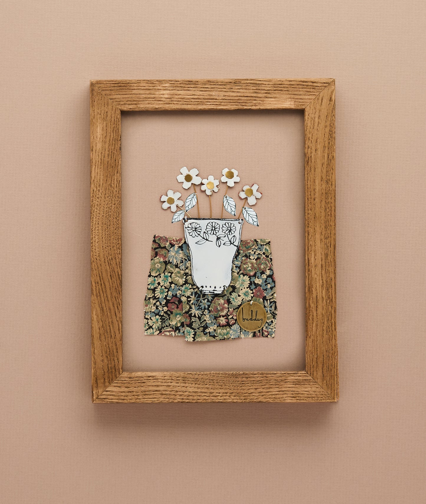 Flowers in vase mixed media - Still Life - petite