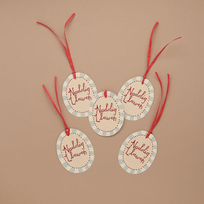 Nadolig Llawen tags - Light Blue