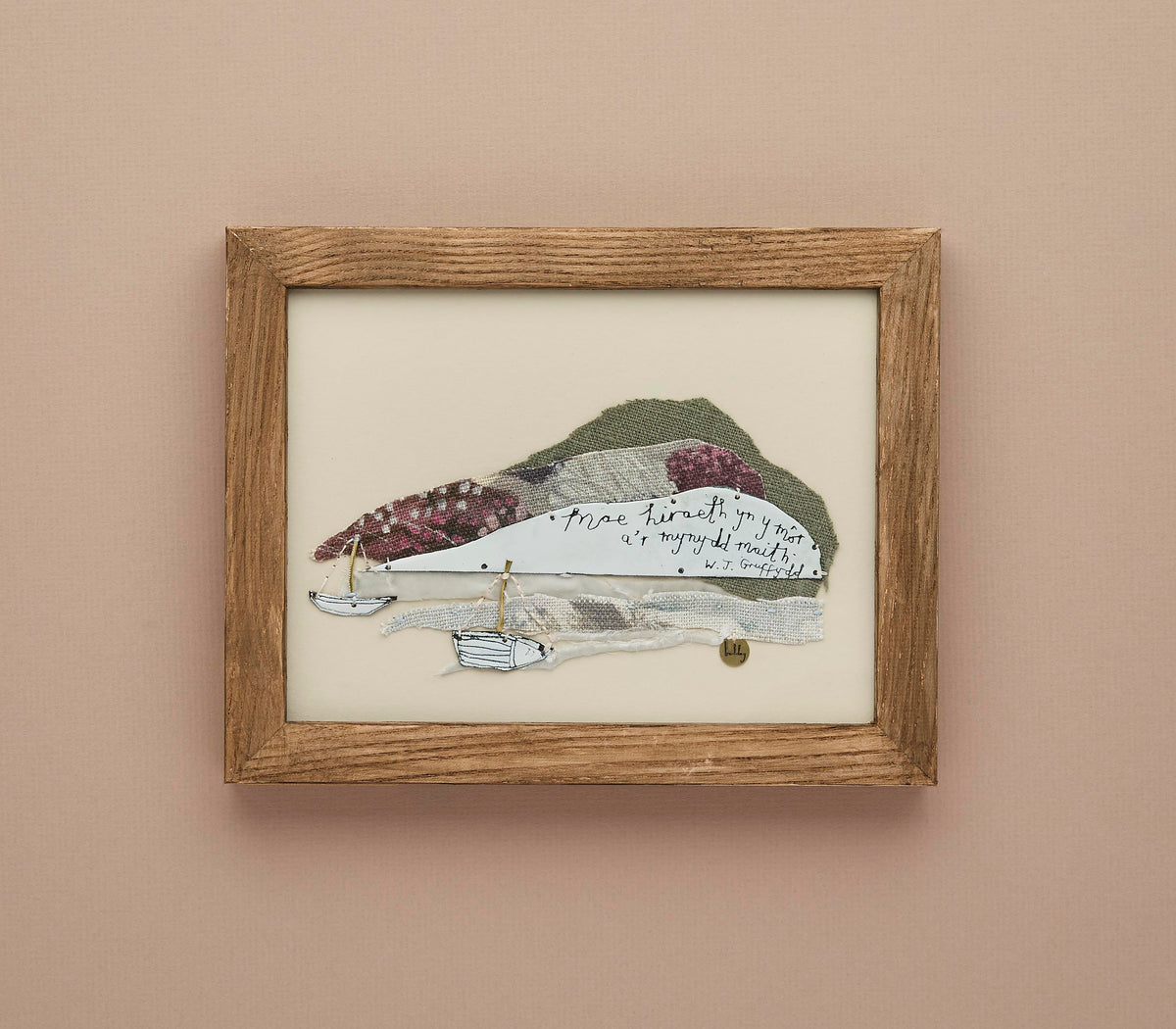 'Mae hiraeth yn y mor...' mixed media frame