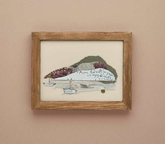 'Mae hiraeth yn y mor...' mixed media frame